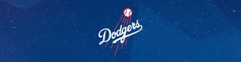 The Los Angeles Dodgers logo banner