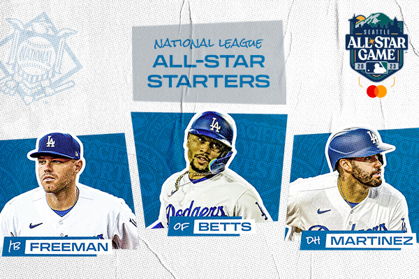 Betts, Freeman, and Martinez NL All-Star Starters