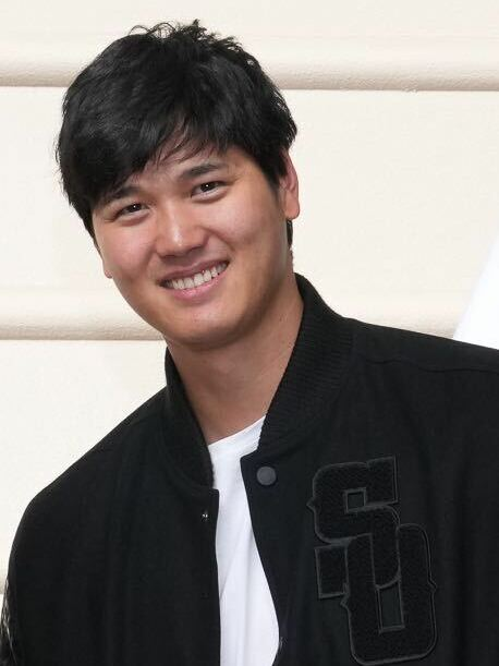 Shohei Ohtani, MLB player with 
the Los Angeles Angels, during his visit to the United States 
Embassy in Japan on March 3, 2023