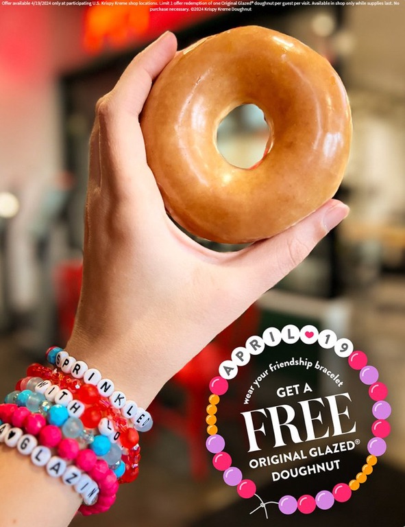 Free Krispy Kreme Donuts Today, April 19